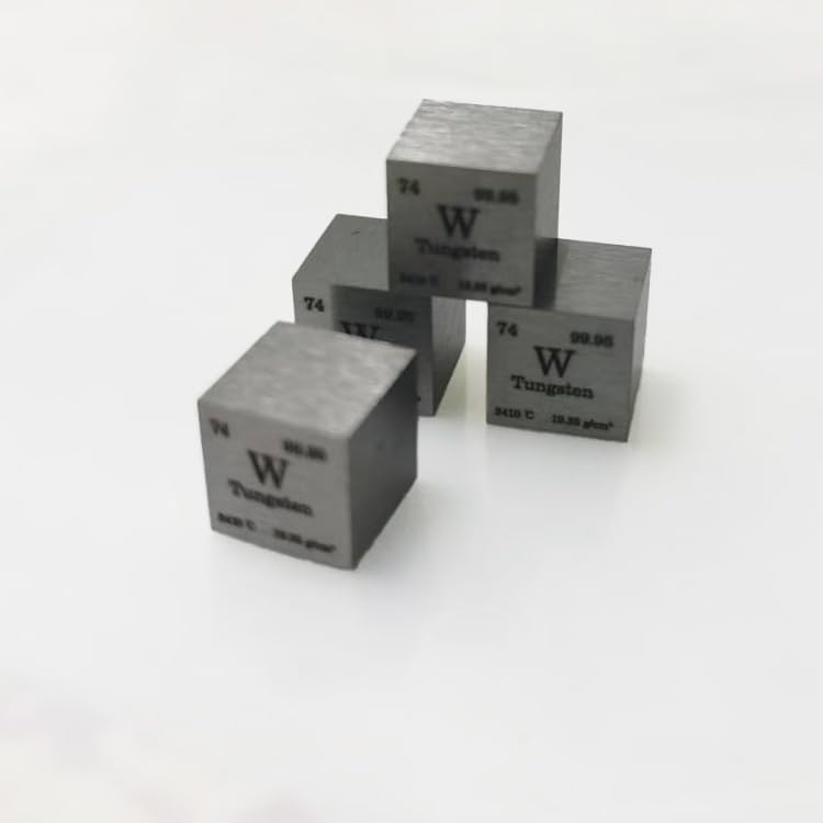 Image of Tungsten Cube 25.4mm (1 Inch) - Ultra-Dense 99.95% Pure Metal Density Block with Right-Angled Edges for STEM Education & Collectors