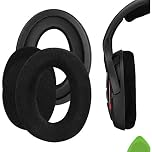 Geekria Comfort Velour Replacement Ear Pads Compatible with Sennheiser GAME ONE, PC360, PC363D, PC373D Headphones Ear Cushions, Repair Parts with Video Guide (Black)