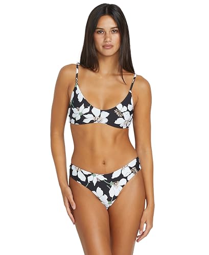 Volcom Women's Midnight Lily Crop Bikini Top, Black