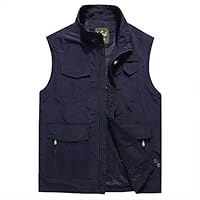 FHK Vest Men's Mesh Quick-Drying Vest Multi-Pocket Vest