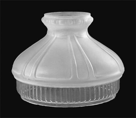 B&P Lamp® 10" Shade, Satin W/Clear Border