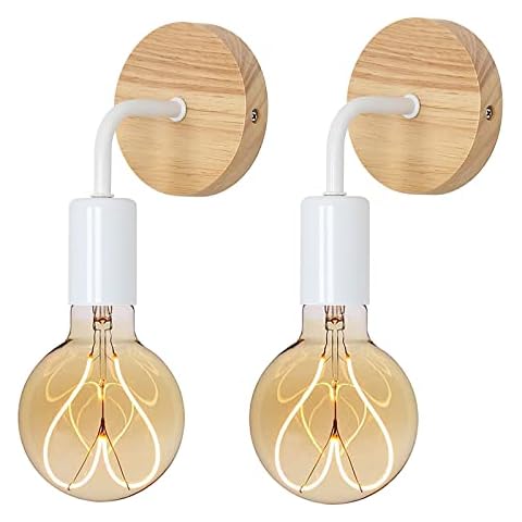 Tealight Industrial Wood Wall Lamp 2 Pack Cover