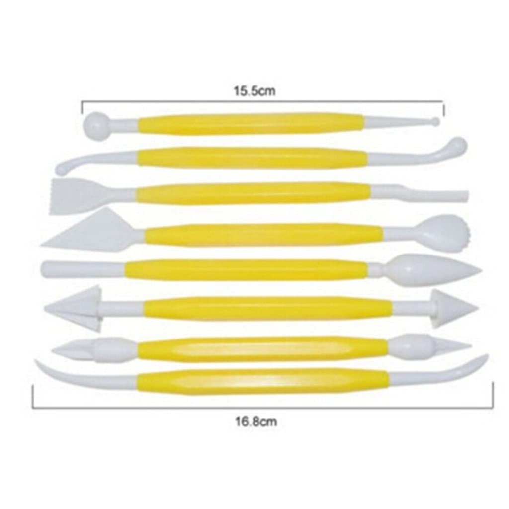 Ceramica, Set di Strumenti per Scolpire L'argilla da 8 pezzi. Accessorio per Modellatori di Strumenti per Scultura con Testa in Metallo