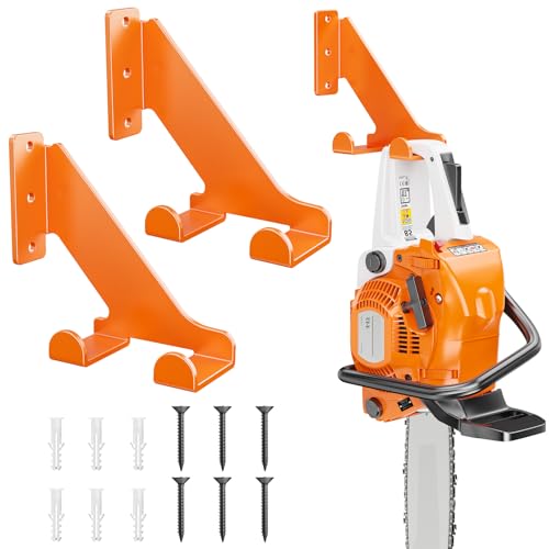 POKIPO Chainsaw Hanger, 2 Pack Chainsaw Holder Wall Mount Heavy
