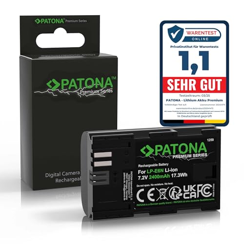 Bundlestar Batterie Premium (LP-E6) avec puce et système de batterie intelligente pour Canon EOS 70D 60D 60Da 6D 5D Mark II III 7D Mark II Prime LP E6N