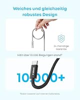 Anker 240W USB C Kabel, [2 Stück 1,8m] PD 3.1 Schnellladekabel USB C auf USB C Kabel, USB C Ladekabel für iPhone 17 Pro Max/iPhone Air/16/15 Serie, Samsung Galaxy S26/S25, MacBook Pro/Air, iPad Pro – Ansicht 5