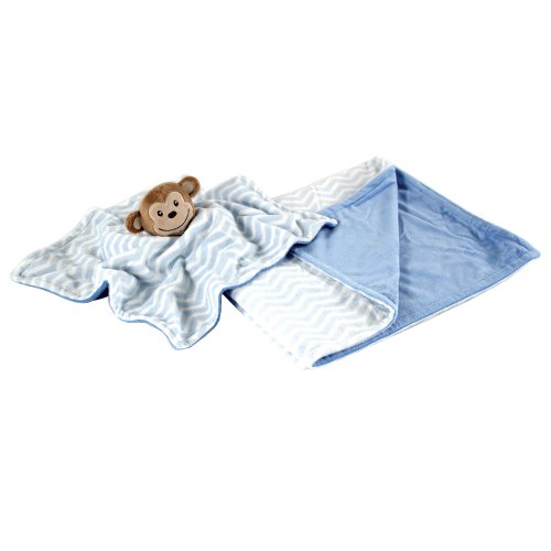 Hudson Baby Unisex Baby Plush Blanket With Security Blanket, Blue, One Size #TOP1