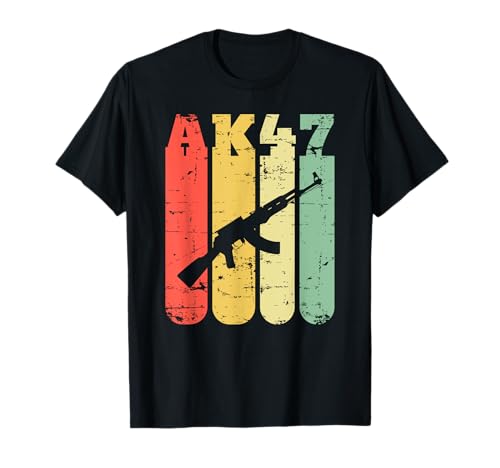 Fantastica camicia vintage AK-47 Kalashnikov, per i proprietari di fucili ak47, perfetta anche per gli appassionati di armi.