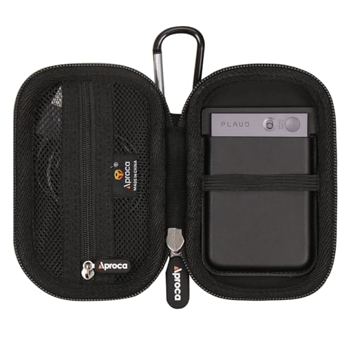 Aproca Black Portable Hard Storage Case, for PLAUD Note Voice Recorder AI Voice Recorder and Accessories