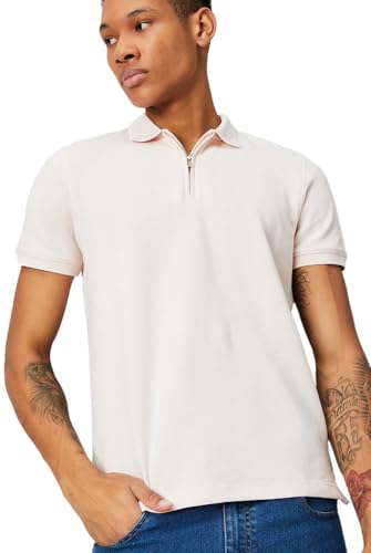 Image of Max Men Textured Zipper Polo T-Shirt