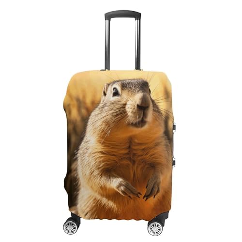Hand Drawn Groundhog Luggage Cover Elastic Suitcase Protector Case Anti-Scratch Washable Baggage Covers Protector For Traveling, Aircraft Consignment S