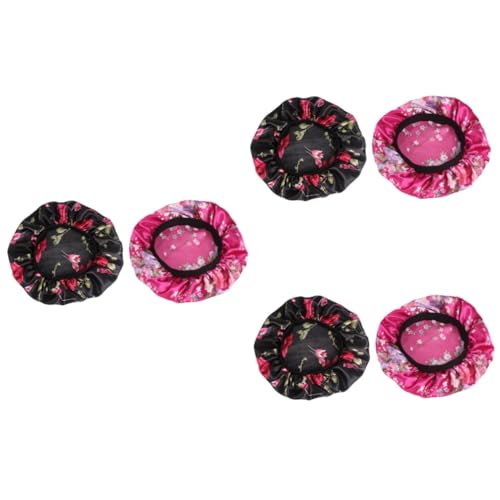 Bonnet de nuit satiné lot de 6 charlottes élastiques pour cheveux et chimio