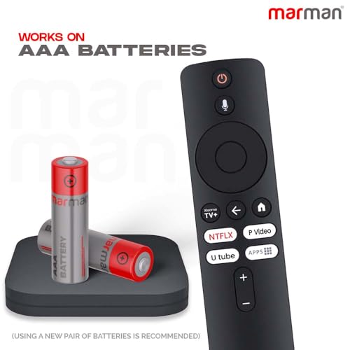 Image of Marman Compatible for Mi Tv Remote Control Orginal for Smart LED UHD HD 4k Android Redmi Xiaomi Television Remote with Bluetooth and Voice Command Feature - Pairing Must