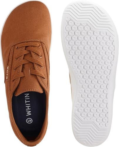 Image of WHITIN Men's Wide Canvas Barefoot Sneakers | Zero Drop Sole | Minimalist Footwear