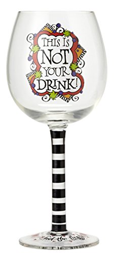 Enesco Drink Wine Glass, 9"