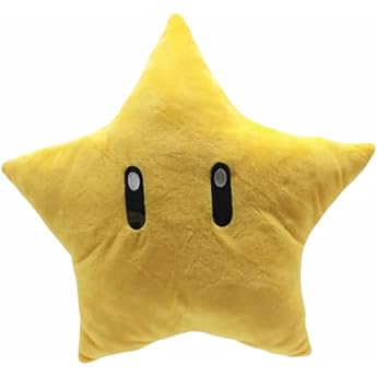 AOLIAY Yellow Star Plush Toy Comfortable Cushion Cute Stuffed Toy Plush Cushion Doll Cartoon Stuffed Toy Doll Decorative Cushion 30 cm