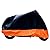 XYZCTEM All Season Black&Orange Waterproof Sun Motorcycle cover,Fits up to 108" Harley Davison,Honda,Suzuki,Kawasaki,Yamaha and More (XX Large)