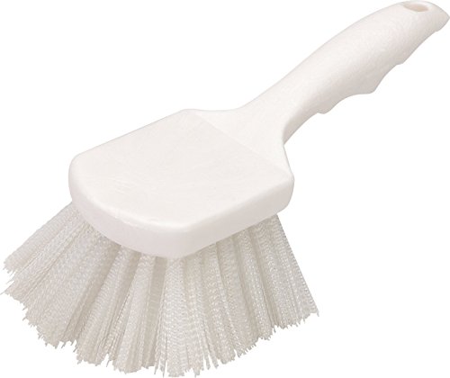 Carlisle 3662000 Flo-Pac Plastic Handle Utility Scrub Brush, Nylon Bristles, 2