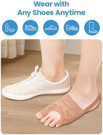 Habioer Bunion Corrector for Women & Men, Breathable Toe Straightener for the Thumb and Little Toe, Comfortable & Adjustable for Day/Night Use, Bunion Relief Splint(1 Pair) — view 4