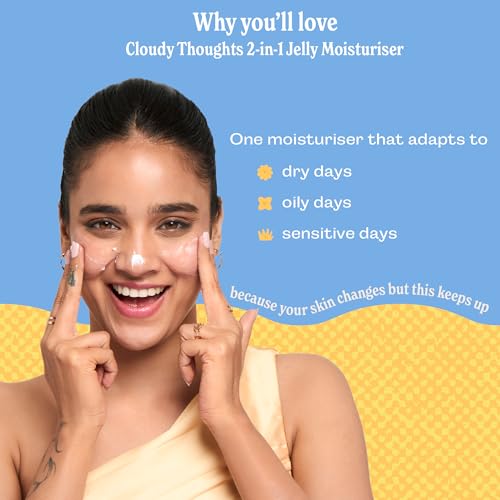 Image of Allyv Cloudy Thoughts 2-in-1 Jelly Moisturiser with Niacinamide, Radianskin, Aloe Vera & Pentavitin - Brightening, Dark Spot Reduction & Glow Boosting, Evens Skin Tone - 100 gm