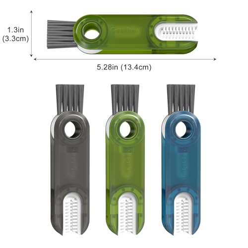 Image of 3 in 1 Cup Lid Gap Cleaning Brush Set, Multifunctional Bottle Cleaning Tools, Mutipurpose Tiny Cup Holder Cleaner, Home Kitchen Crevice Brush Tools