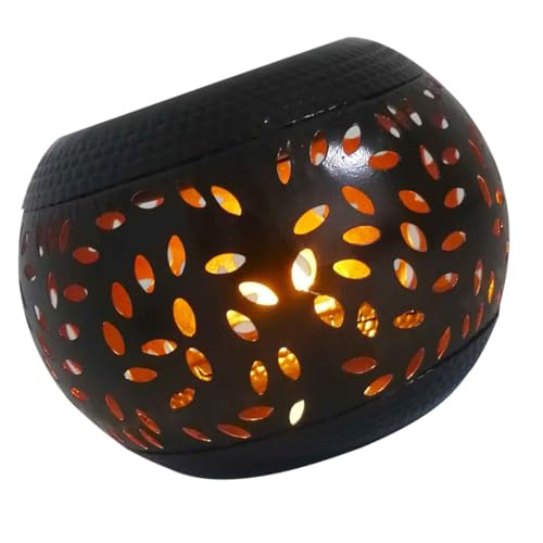 Homoyoyo Lámpara Solar de Jardín Decorativa de Hierro con Diseño Cerámico Iluminación Exterior para Patio y Césped Resistente y Ecológica para Decoración al Aire