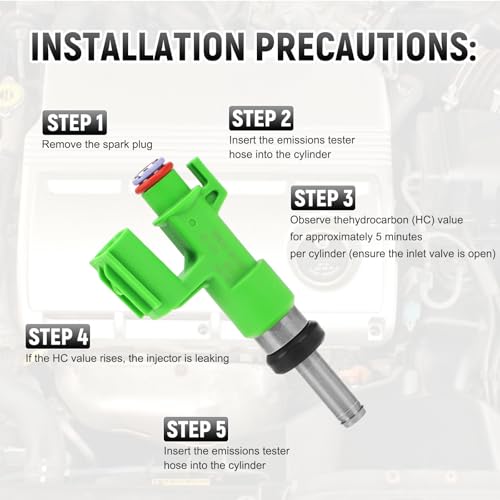 DERI Fuel Injectors Compatible with Toyota Camry 2018-2019/2022, RAV4 2019/2021, Highlander 2022, Sienna 2021-2022, Avalon 2019/2021-2022, RAV4 Prime 2021, for Lexus ES250 2021-2022, ES300h, Set of 4 by DERI - Image 6