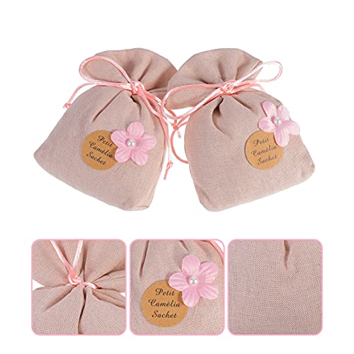 DOITOOL Saco de sachê de juta de linho, sachê rústico com cordão, sachê de areia, para lavanda, espe