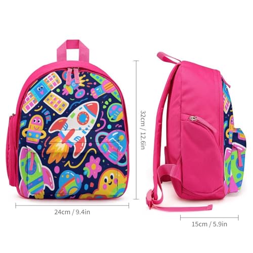 Cartoon Rocket Mini Backpack Light Weight Small Travel Backpack Shopping Travel Daypack2