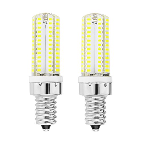 Rayhoo 2pcs E12 Base LED Bulb 104-SMD LEDs White Light 4 Watt AC 110V Lamps Equivalent to 30W Halogen Track Bulb Replacement LED Bulbs,6000-6500K, 300-320LM