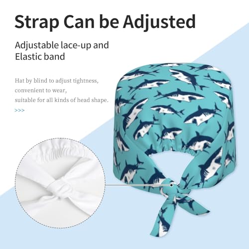 Image of Unisex Adjustable Surgical Sweatband - Elastic Bandage Cap - Scrub Caps for Nurse Working Cap