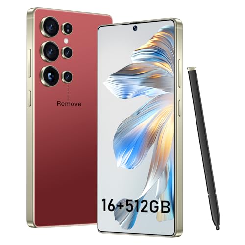 Image of BXV I25 Ultra 16+512GB Smartphone - 7000mAh Battery, 6.99-inch Display, Built-in Pen, Android 14, Snapdragon 8 Gen3, 68MP+108MP Camera Outperform Competitors in Speed & Power (Wine Red)