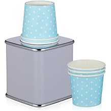 DOITOOL Bathroom Cup Dispenser, 3oz Dixie Cup Dispenser with 10 Paper Cups, Dust-Proof Disposable Paper Cups Holder Mouthwash Holder for Bathroom Vanity Countertops