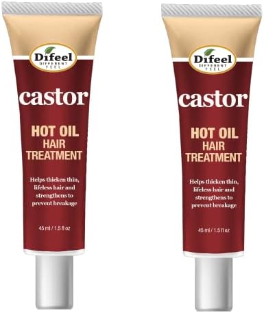 زيت العناية بالشعر الساخن بزيت الخروع من ديفيل 42.5 مل (عبوة من قطعتين)