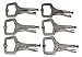 ION TOOL 6 Pack - 11" C-Clamp Locking Pliers, Swivel Pads