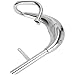 FVRITO Performance Chrome Exhaust Muffler Expansion Chamber Pipe Silencer Gasket for 2 Stroke 50cc 66cc 80cc 100cc Engine Gas Motorized Bicycle Motor Bike Silver