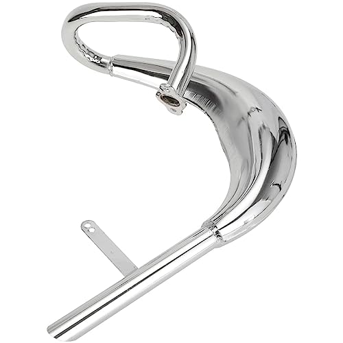 Image of FVRITO Performance Chrome Exhaust Muffler Expansion Chamber Pipe Silencer Gasket for 2 Stroke 50cc 66cc 80cc 100cc Engine Gas Motorized Bicycle Motor Bike Silver