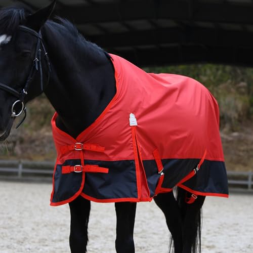 Image of BARN & STABLE 420D Ripstop Lightweight Horse Turnout Sheet, No Fill, Water-Resistant & Breathable Horse Blanket for Spring and Mild Weather, with Anti-Rub Fleece Withers