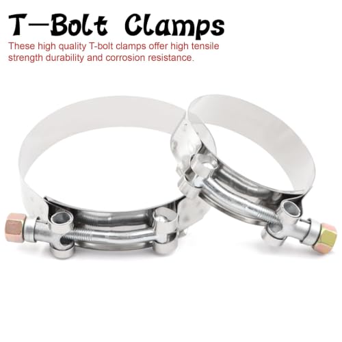 Image of High Performance 45 Degree ID 2 to 3 inch(51-76mm) Elbow Silicone Coupler Hose Reducer, 4-Ply Reinforced Wall Thickness 5mm Length 4 inch for Turbo /Intercooler /Intake Pipe with 2 T-Bolt Clamps
