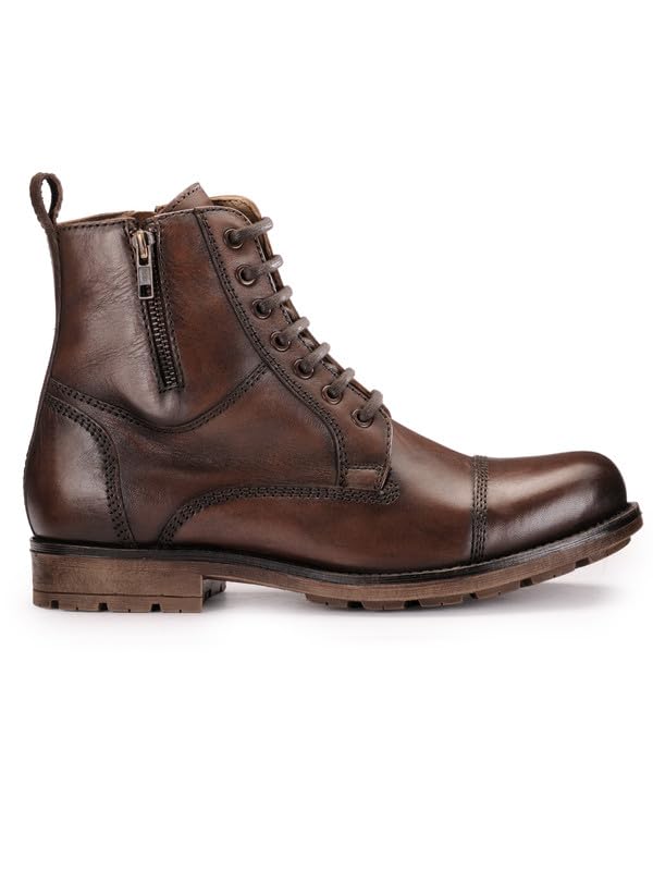 Image of TEAKWOOD LEATHERS Men Chelsea Mid Top Boots Perfect for Casual, Parties & Special Occasions Comfort, Durable Genuine Leather Boot Shoes | SH MJ 31 P