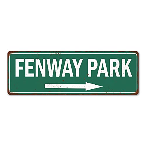 Image of Fenway Park Sign Baseball Decoration Vintage Ballpark Decor Tin Signs Wall Art Plaque Sports Gift 6 x 18 High Gloss Metal 206180073001