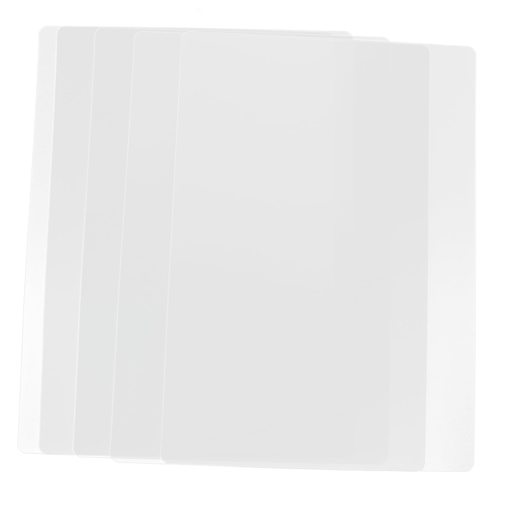 VILLCASE 5pcs Transparent Plastic Writing Boards Exam Pads for Students and Office Use Lightweight and Reusable Writing Surface School Supplies and Accessories