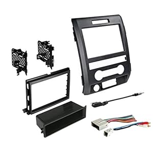 American International Single or Double DIN Radio Complete Dash Kit, 2009-2014 Ford F-150 with Antenna Adapter, Harness…