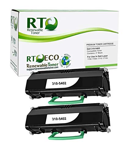 Renewable Toner Compatible Toner Cartridge Replacement for Dell 310-5402 Laser 1700 (Pack of 2 Black) Renewable Toner Compatible Toner Cartridge Replacement for Dell 310-5402 Laser 1700 (Pack of 2 Black)