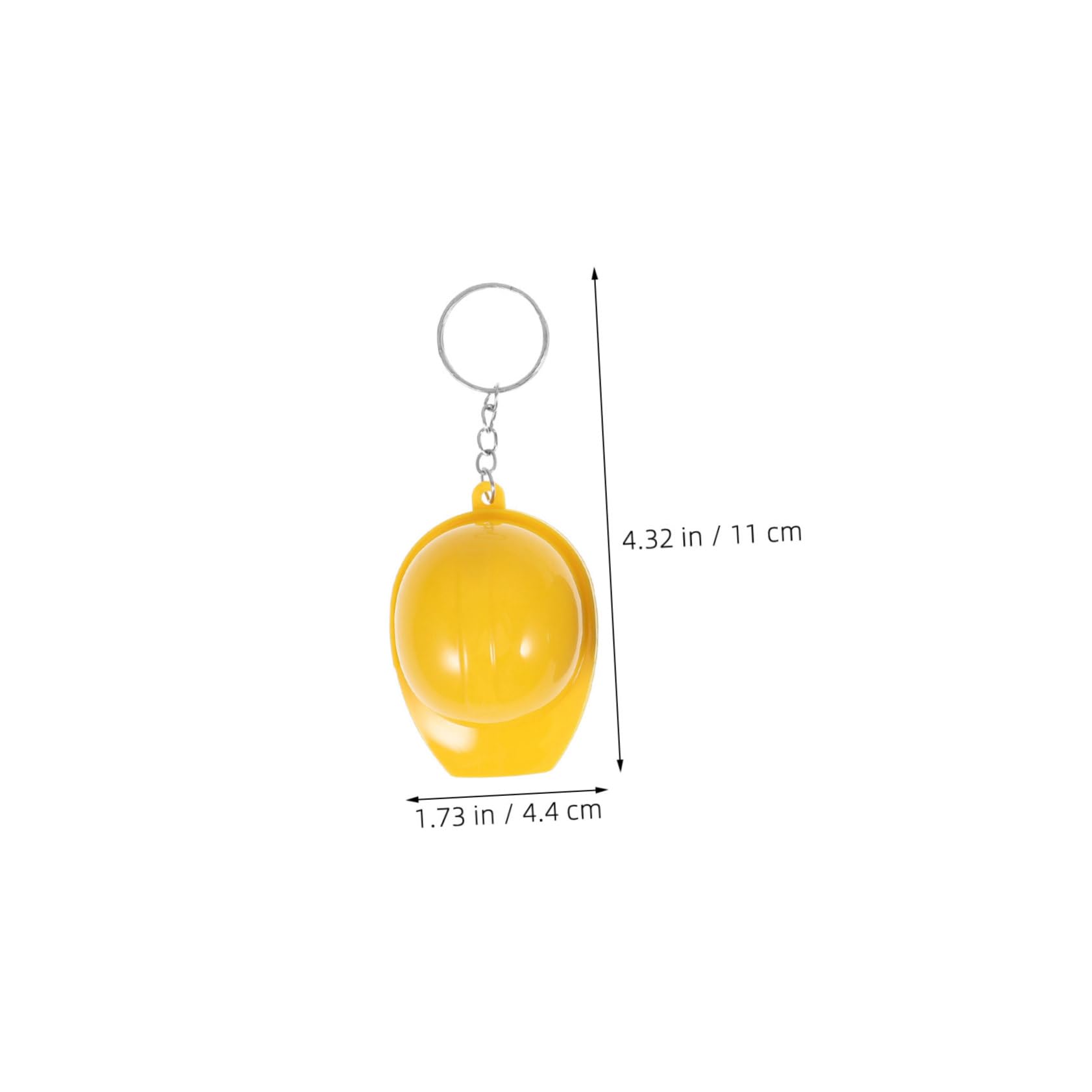 Healifty 100 Llaveros Divertidos de Sombrero de Seguridad Amarillo Diseño Realista y Material de Aleación de Zinc y Plástico, Ideales para Recompensas Escolares y Fiestas Temáticas