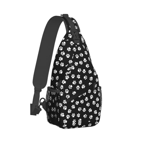 Mochila tipo bandolera negra ligera para deporte y viaje miniatura 2