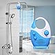 Sarini Wasserdichtes Duschradio,tragbares AM-FM-Radio mit Hakendesign,eingebauter Lautsprecher,geeignet für Badezimmer,Küche und Außenbereich