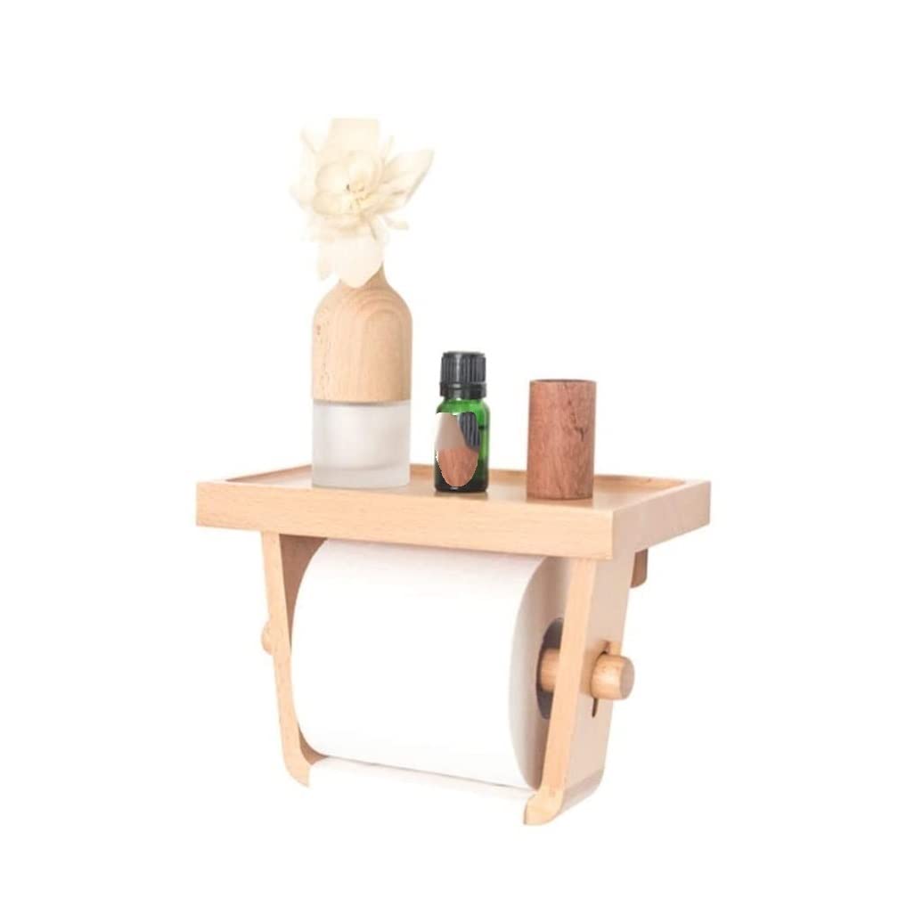 Toilet Paper Practical Bathroom Toilet Paper Holder Tissue Box Tube Wooden Simple Roll Bathroom Holder