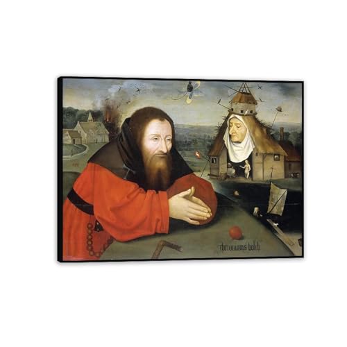 Toile Les tentations de Saint Antoine Bosch pour sublimer votre décoration murale de salon