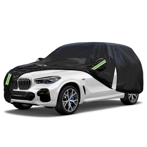 YULEEE Universal SUV Car Cover - Waterproof, All-Weather Protection, Heavy-Duty, with Zippered Door & Car Window Covers, Fits SUVs up to 443cm